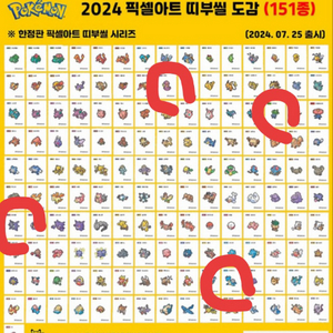 포켓몬 띠부씰 픽셀 파르셀 라프라스 사요 이미지
