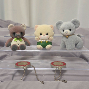 일괄)요시토쿠 고양이 너구리 곰 실바니안 재질 가챠 피규어 이미지