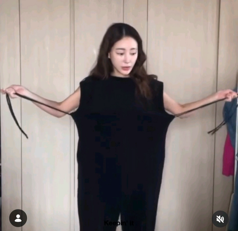 킵인잇 타월 나시 점프수트, 멜빵 슬렉스 그레이 F 이미지
