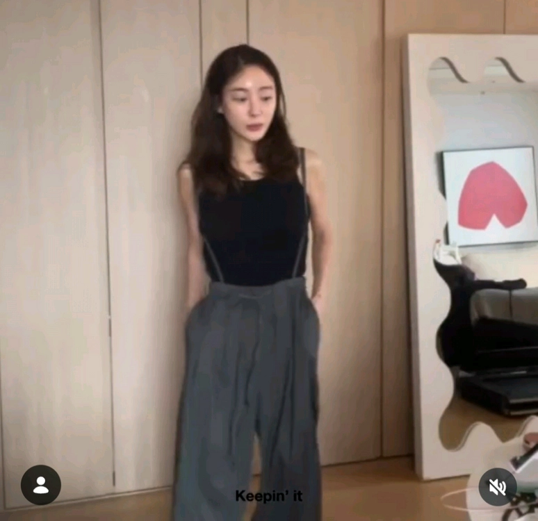 킵인잇 타월 나시 점프수트, 멜빵 슬렉스 그레이 F 이미지