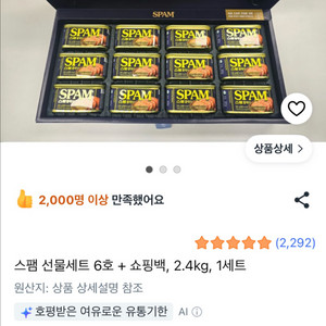 <미개봉> 스팸선물세트 6호+쇼핑백 이미지