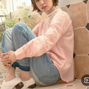 새상품 S 자수 블라우스 써스데이아일랜드 이미지