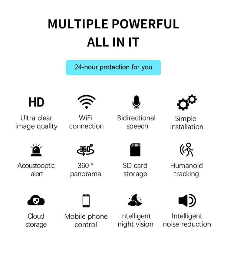 새상품)wifi cctv 360도 실외방수 듀얼카메라 홈캠 이미지