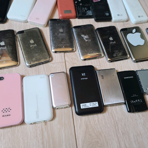 빈티지 스마트폰 아이팟 엠피쓰리 컬렉션 이미지