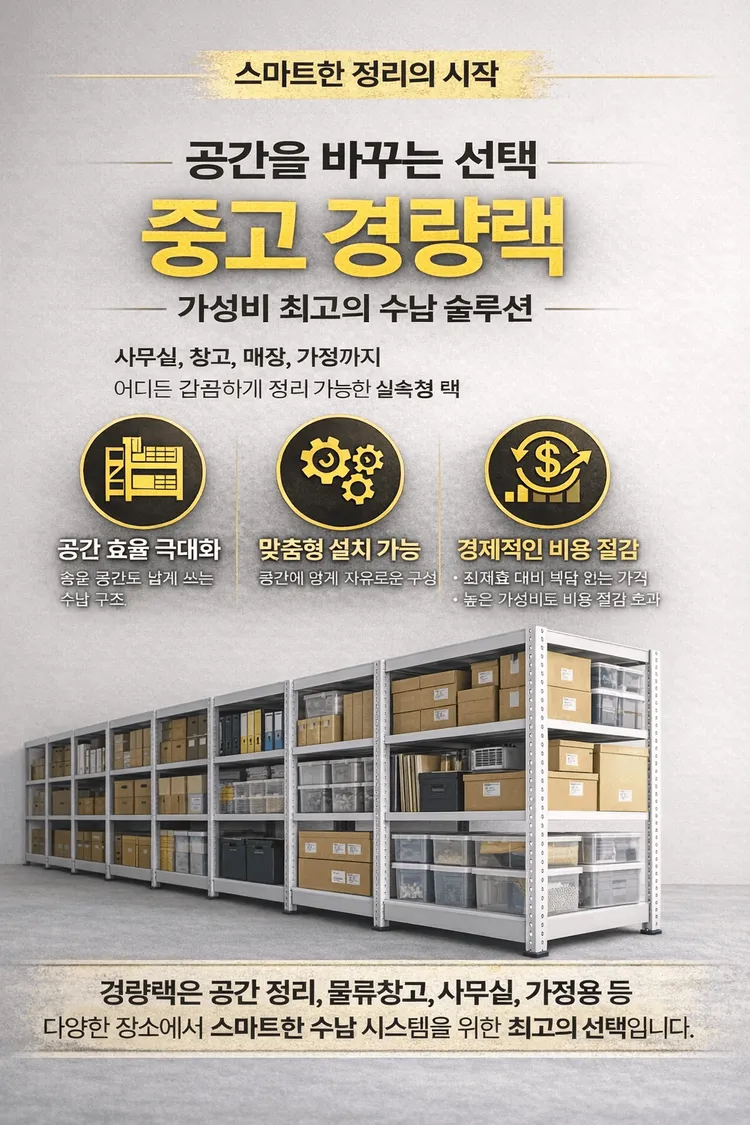 중고 경량랙, 중량랙, 철제선반 저렴하게 판매합니다. 이미지