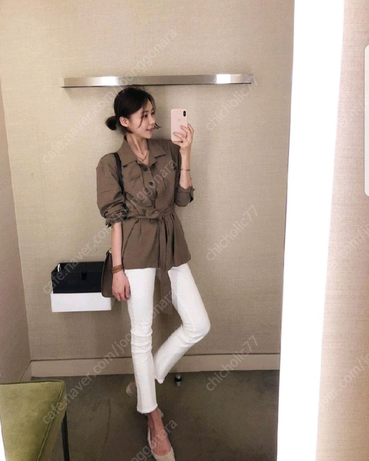 유메르 린넨 야상자켓 카키베이지 이미지