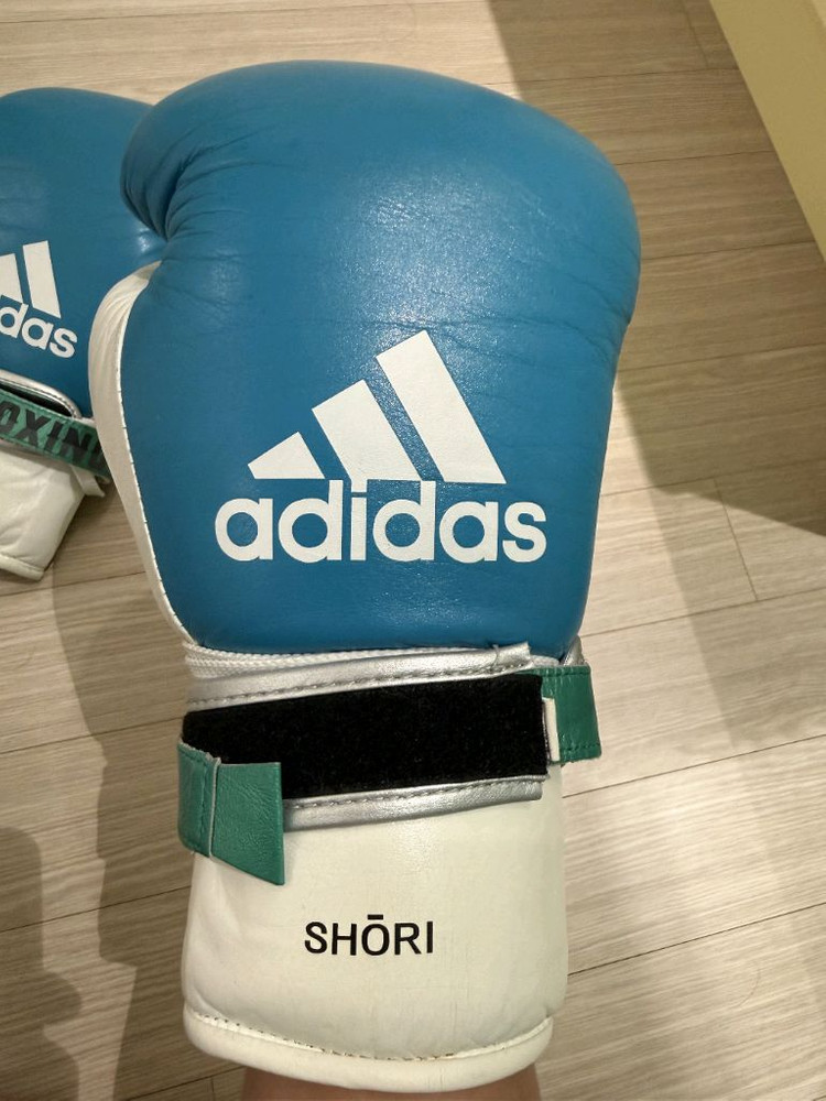 아디다스 복싱 글러브 16oz 블루/화이트 이미지