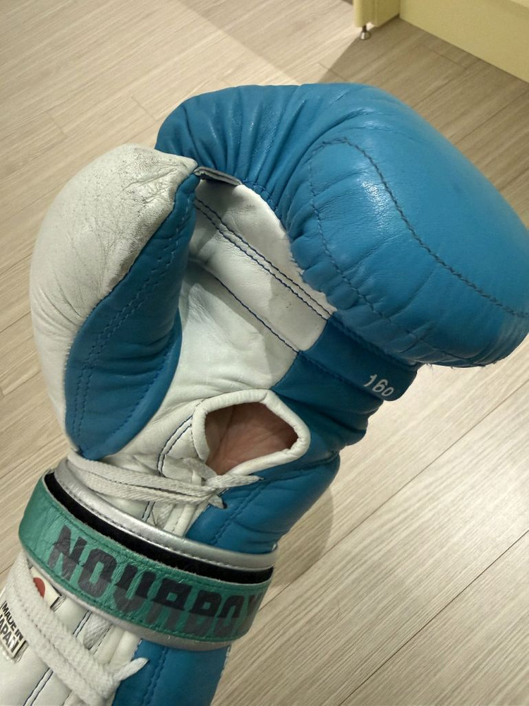 아디다스 복싱 글러브 16oz 블루/화이트 이미지