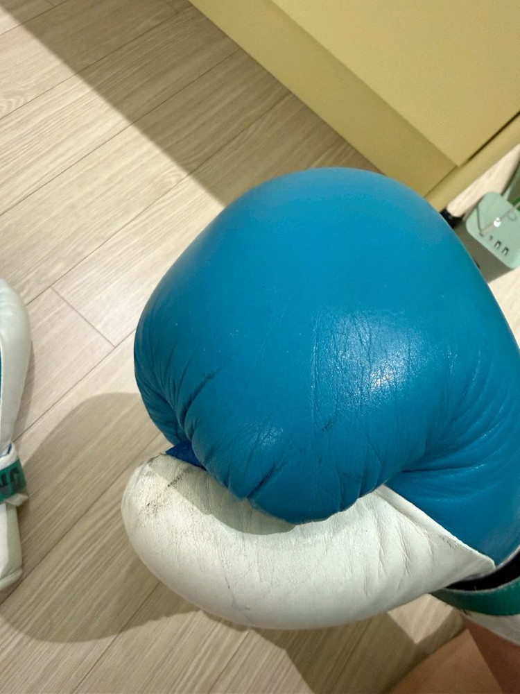 아디다스 복싱 글러브 16oz 블루/화이트 이미지