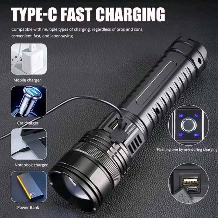 LF-S33 강력 LED 손전등 (15000mAh) 새제품 해루질 캠핑 이미지