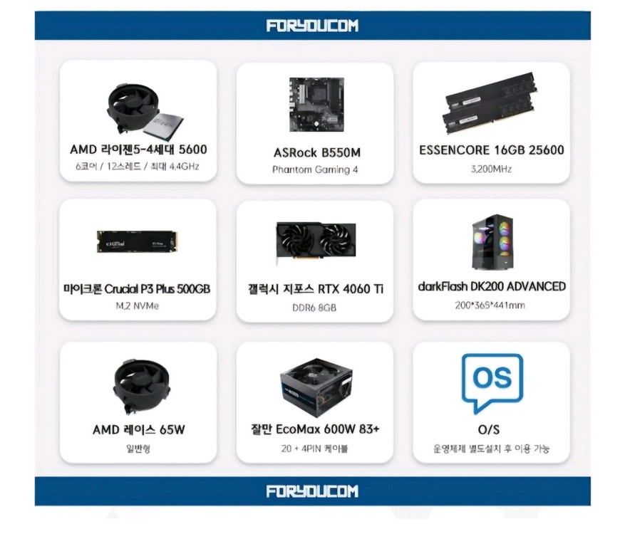 라이젠5 5600 4060ti pc팝니다 이미지