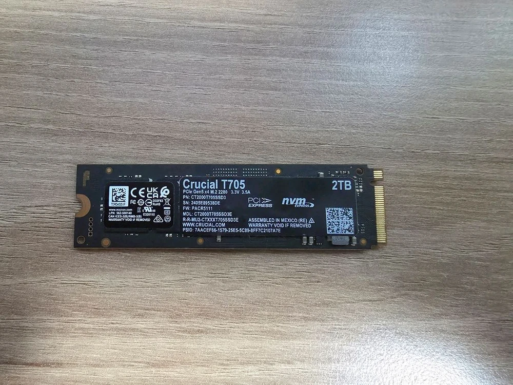 Crucial T705 2TB Gen5 NVMe M.2 SSD 이미지