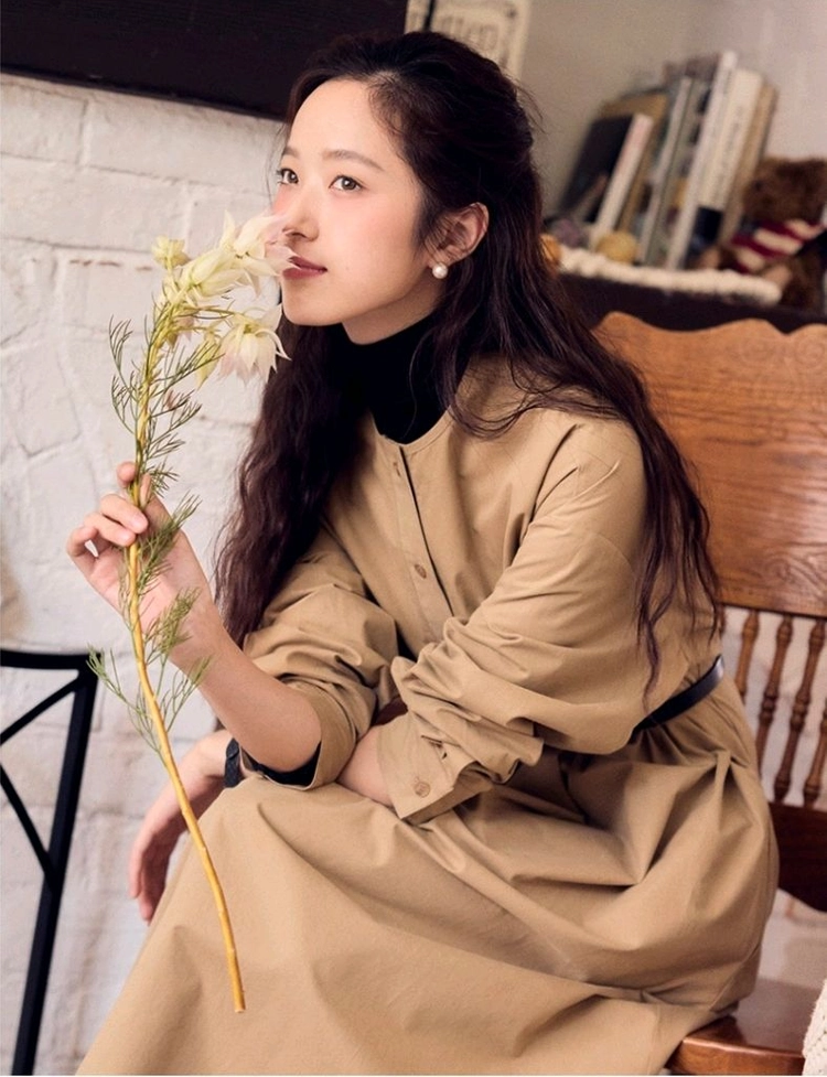 유어네임히얼 차분이 셔츠 원피스 이미지
