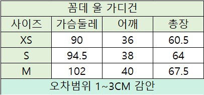 꼼데가르송 가디건 블랙/그레이 이미지