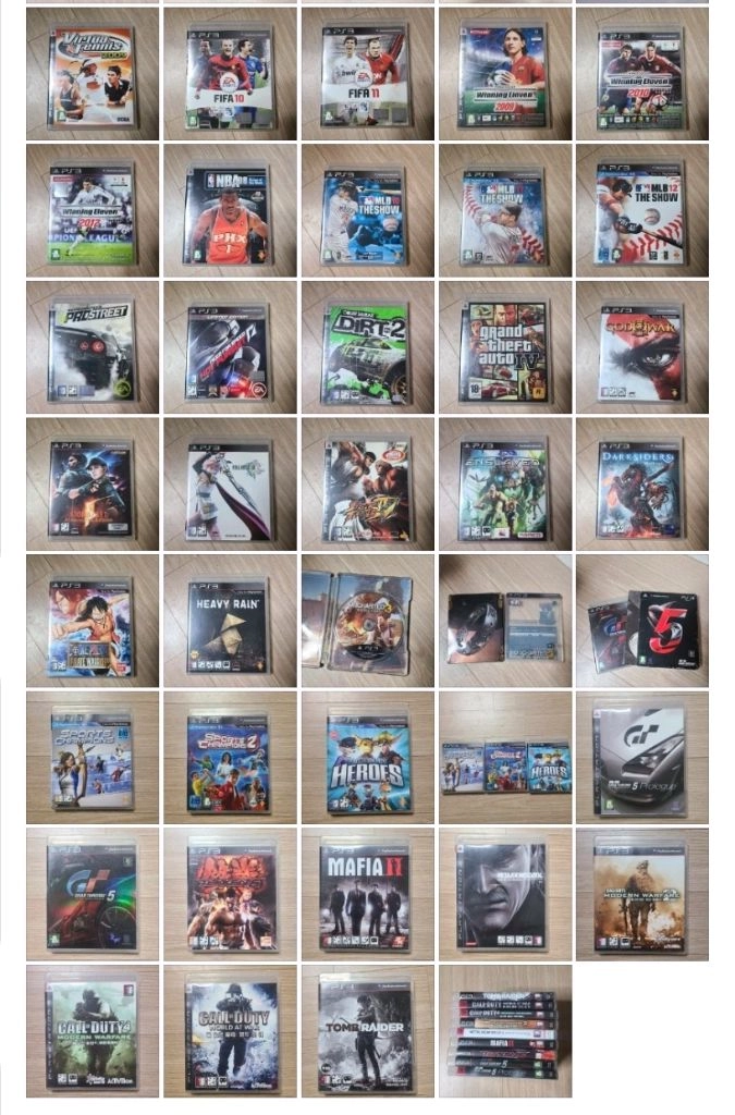 ps3 플스3 본체와 컨트롤러, 그리고 게임 타이틀 35개 까지 일괄 판매 이미지