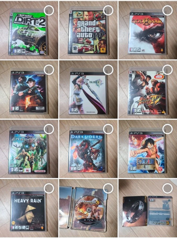 ps3 플스3 본체와 컨트롤러, 그리고 게임 타이틀 35개 까지 일괄 판매 이미지