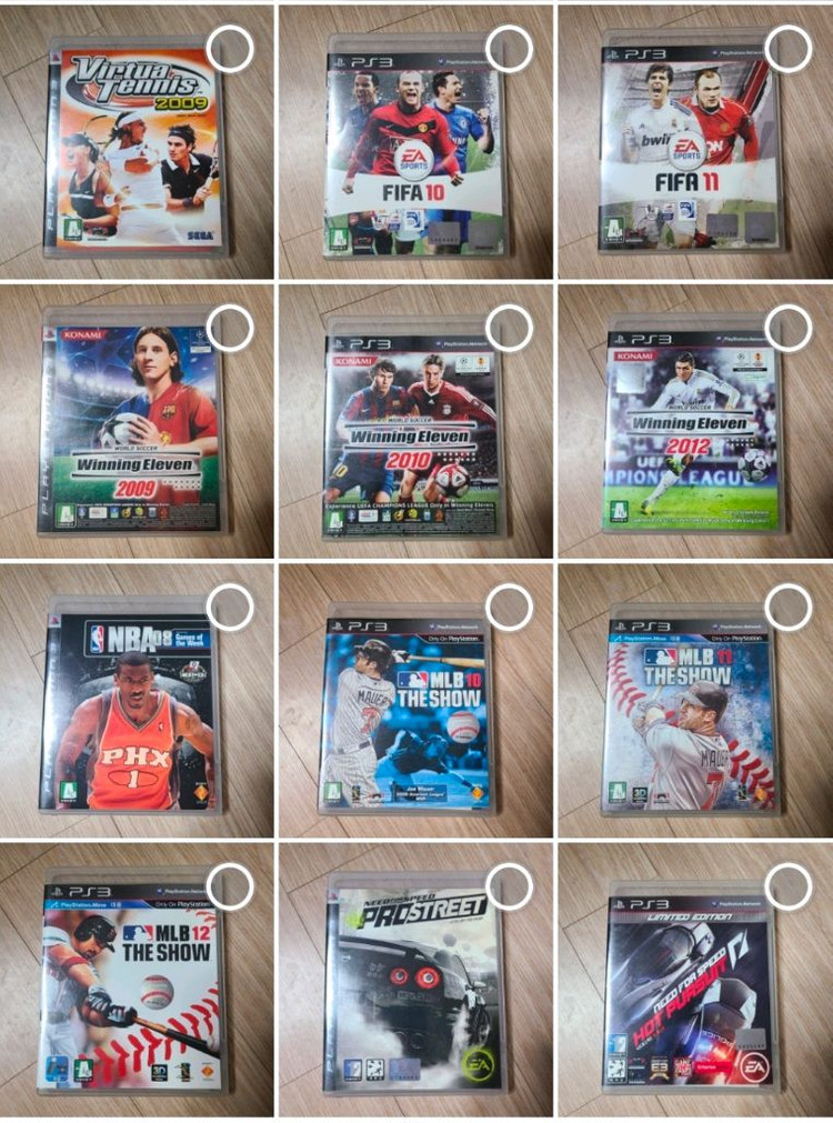 ps3 플스3 본체와 컨트롤러, 그리고 게임 타이틀 35개 까지 일괄 판매 이미지