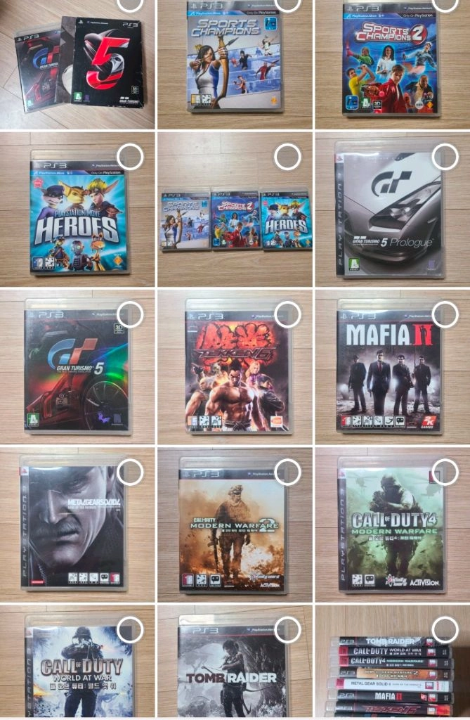 ps3 플스3 본체와 컨트롤러, 그리고 게임 타이틀 35개 까지 일괄 판매 이미지