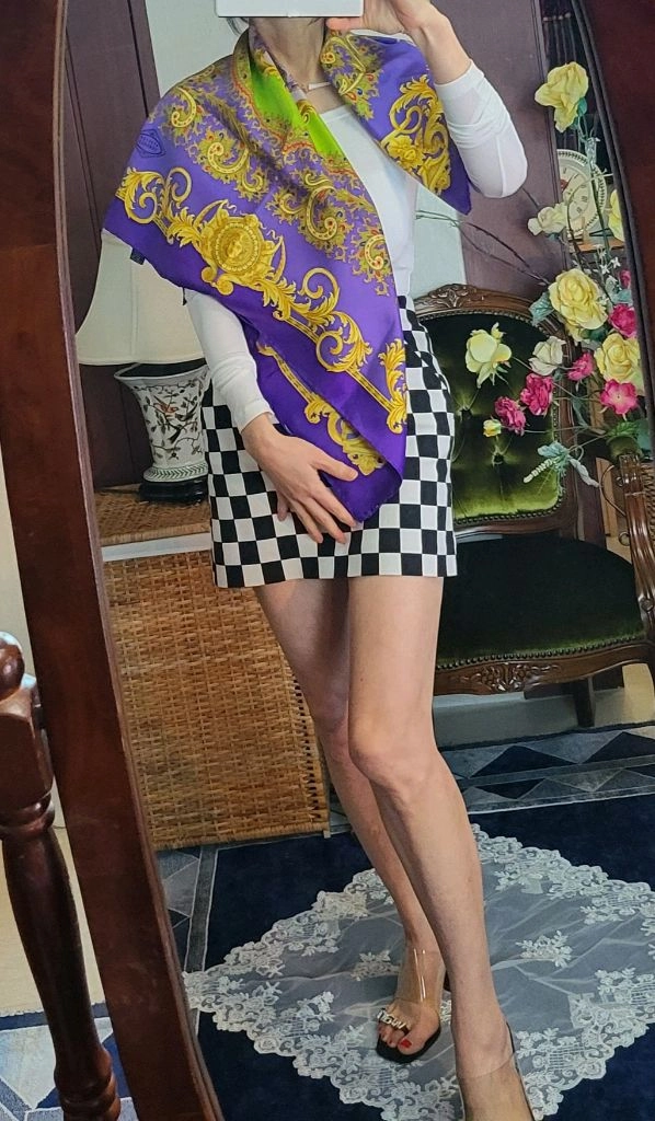 지아니 베르사체 실크 스카프 정품 새상 이미지