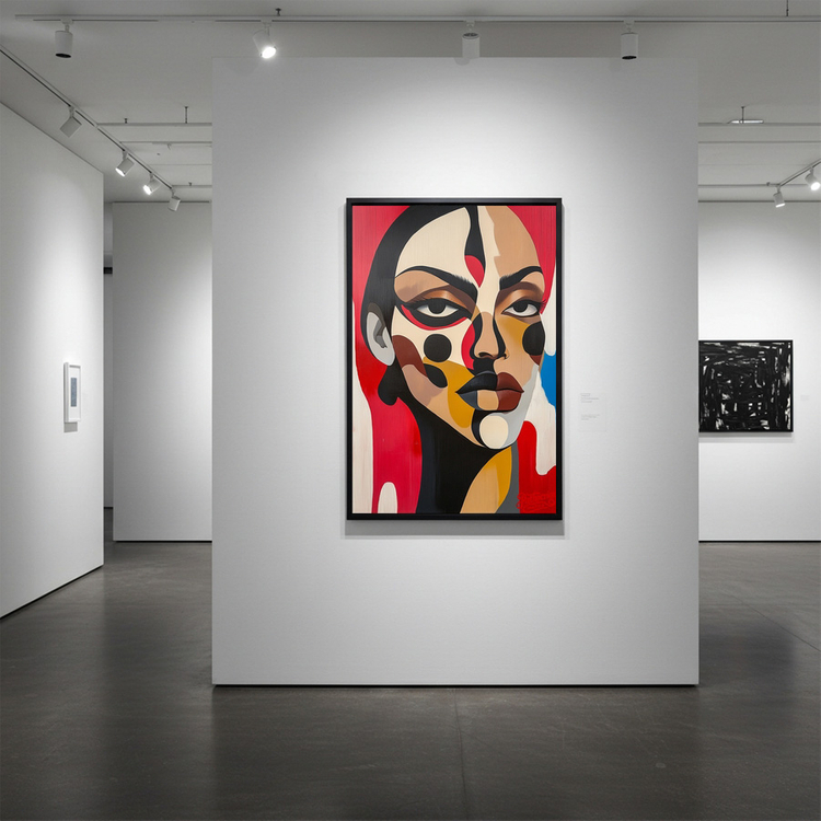너는 내 얼굴을 모르지 그림 액자 팝아트 인테리어소품 여인그림 인물액자 모던아트 대형 거실벽 꾸미기 감각적인 디자인 이미지