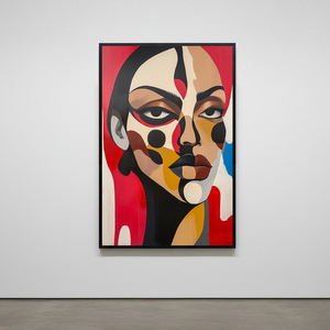 너는 내 얼굴을 모르지 그림 액자 팝아트 인테리어소품 여인그림 인물액자 모던아트 대형 거실벽 꾸미기 감각적인 디자인 이미지