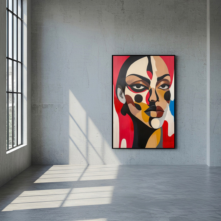 너는 내 얼굴을 모르지 그림 액자 팝아트 인테리어소품 여인그림 인물액자 모던아트 대형 거실벽 꾸미기 감각적인 디자인 이미지