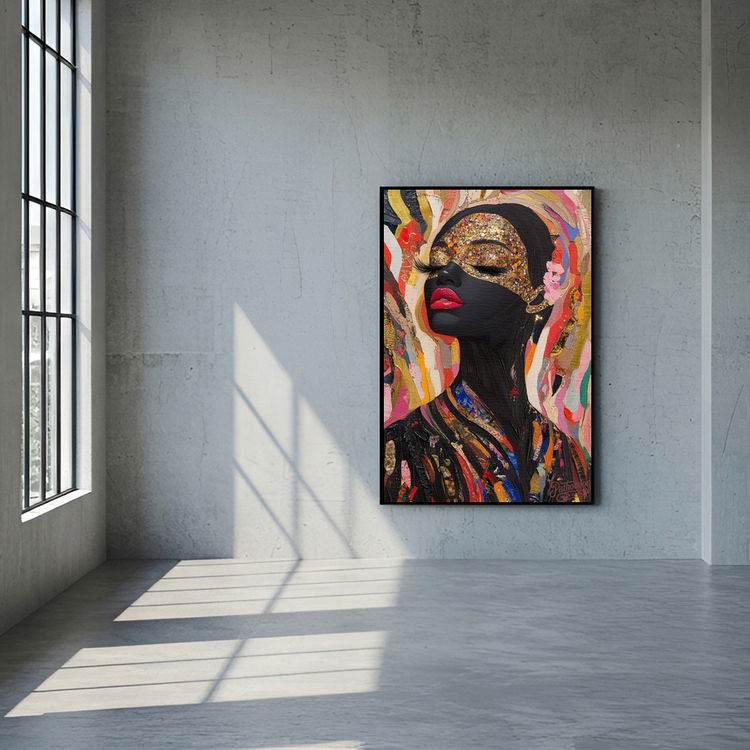 그림 액자 팝아트 인테리어소품 찬란한 자아의 초상 인물화 여성그림 대형 거실액자 금박 포인트 스타일 감성 벽걸이 인 이미지