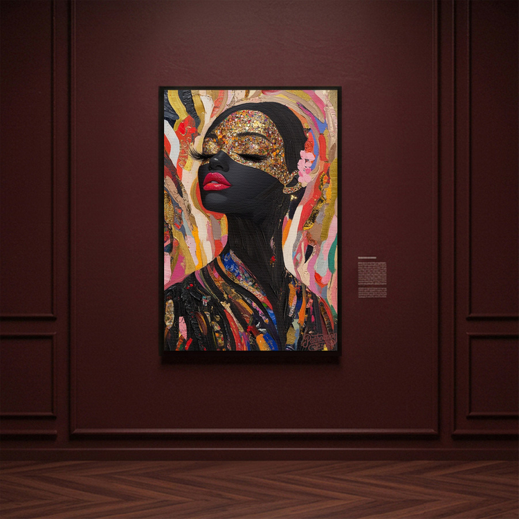 그림 액자 팝아트 인테리어소품 찬란한 자아의 초상 인물화 여성그림 대형 거실액자 금박 포인트 스타일 감성 벽걸이 인 이미지