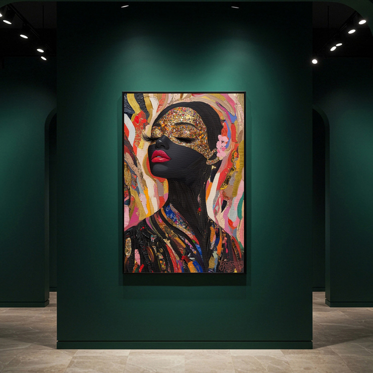 그림 액자 팝아트 인테리어소품 찬란한 자아의 초상 인물화 여성그림 대형 거실액자 금박 포인트 스타일 감성 벽걸이 인 이미지