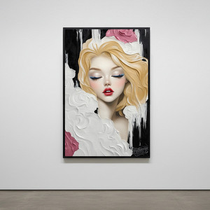 침묵의 색채 그림 액자 팝아트 인테리어소품 미녀그림 여성액자 유화풍 아트포스터 거실 인테리어 벽장식 모던 인테리어 이미지