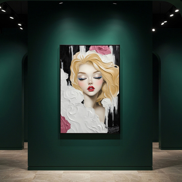 침묵의 색채 그림 액자 팝아트 인테리어소품 미녀그림 여성액자 유화풍 아트포스터 거실 인테리어 벽장식 모던 인테리어 이미지