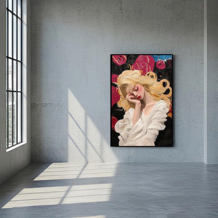 그림 액자 팝아트 인테리어소품 꿈의 무게 금발미녀그림 여인액자 대형 유화스타일 거실 분위기 좋은 인테리어 아트포스터 이미지