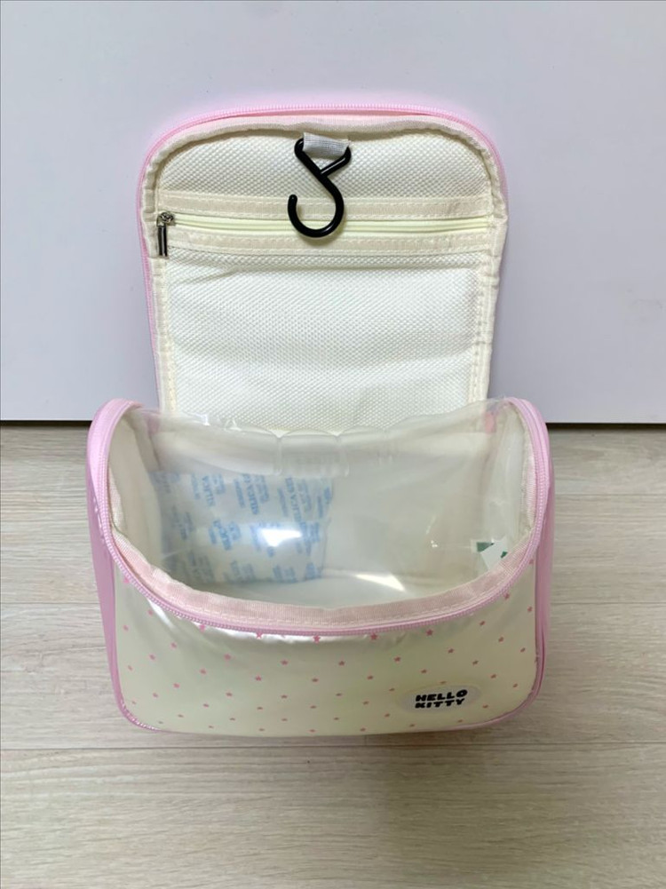 산리오 헬로키티 실버 핑크 파우치 가방 이미지