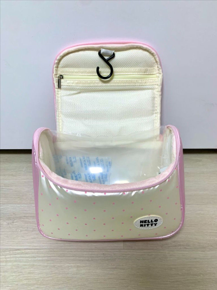 산리오 헬로키티 실버 핑크 파우치 가방 이미지