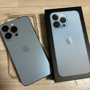 아이폰13프로 128GB 시에라블루 팝니다. (배터리 86%/번인,액정스크래치) 이미지