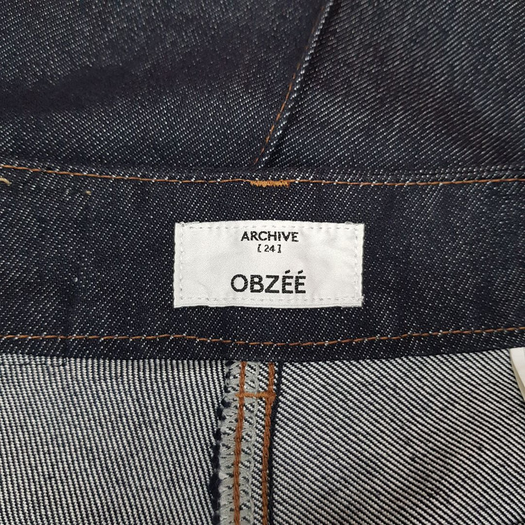 오브제 OBZEE 2023 프론트 절개 와이드 데님 팬츠 XS사이즈 이미지