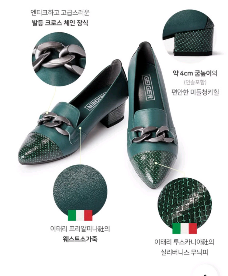가이거 천연가죽 펌프스(255) 이미지