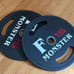 에프몬스터 우레탄 원판 15kg 1쌍 판매합니다. 이미지