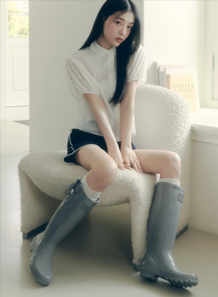 새상품)택포)락피쉬웨더웨어 레인부츠/라이트그레이 이미지