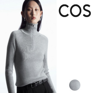 cos 코스 여성 울 리브드 하프집업 그레이 s 이미지