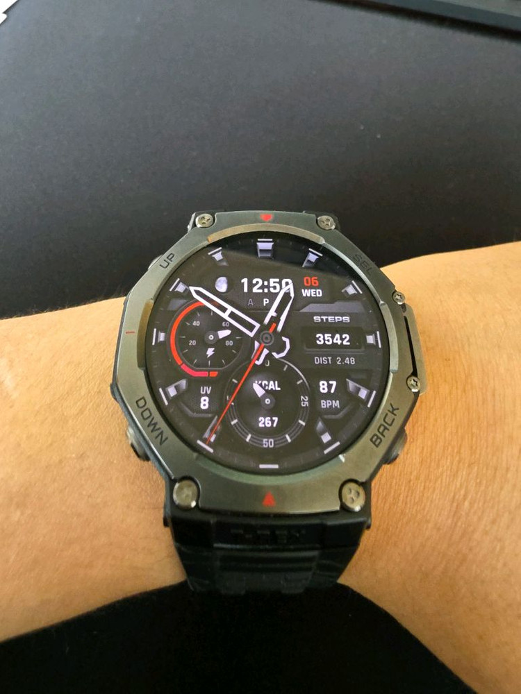 어메이즈핏 티렉스3 GPS 스마트워치 블랙, 48mm 이미지