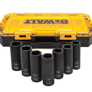 디월트 DEWALT DWMT74737 터프 박스 7PC mm 1/2 딥 드라이브 임팩트 소켓 세트 Metric 이미지