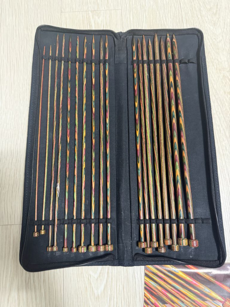 니트프로 심포니 뜨개 우드 막대 막힘 대바늘 세트 30cm 세트 + 낱개 4개 25cm 이미지