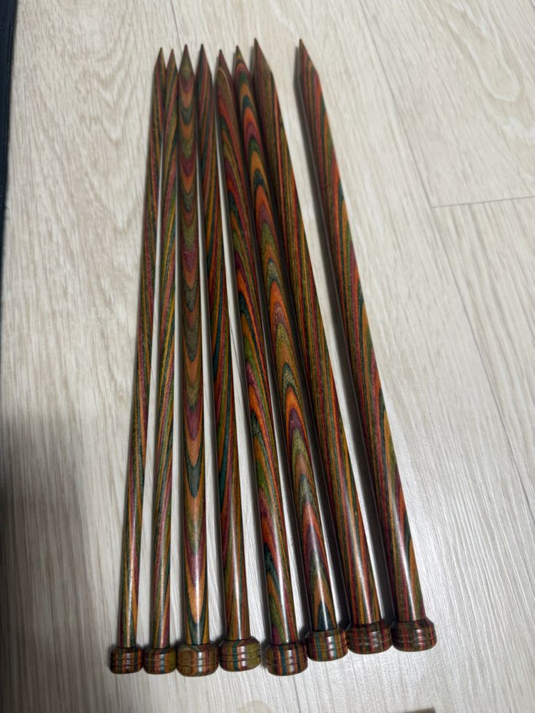 니트프로 심포니 뜨개 우드 막대 막힘 대바늘 세트 30cm 세트 + 낱개 4개 25cm 이미지
