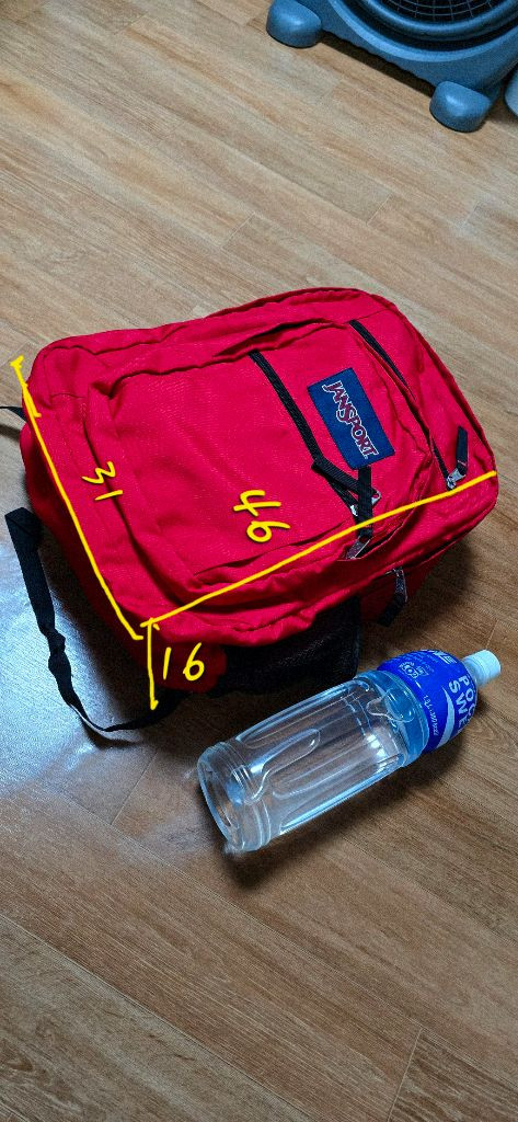 잔스포츠 가방, 잔 스포츠 빅 스튜던트 백팩 / 학생 가방, 빨간색 JANSPORT 이미지
