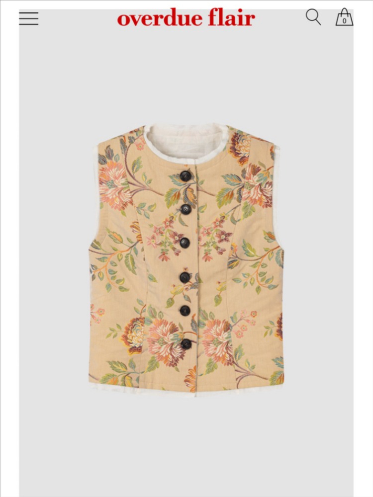 오버듀플레어 VINTAGE JACQUARD VEST_BEIGE 이미지