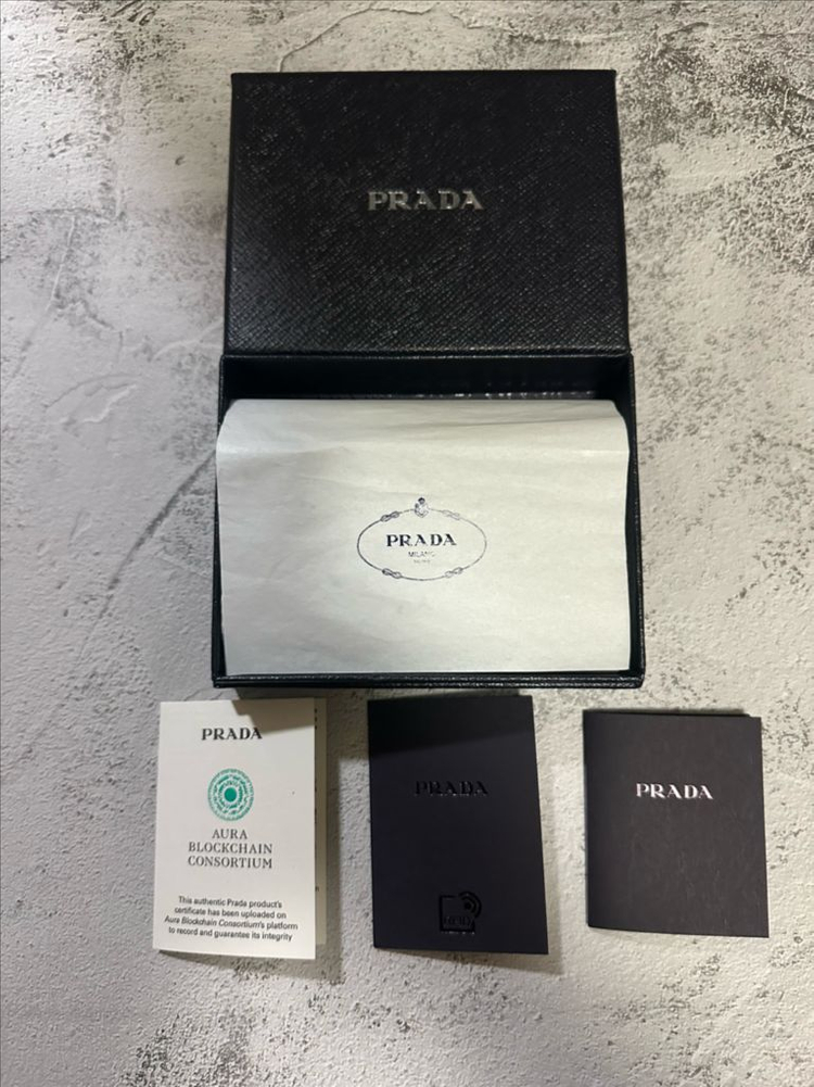 프라다 사피아노 반지갑 스카이블루 이미지