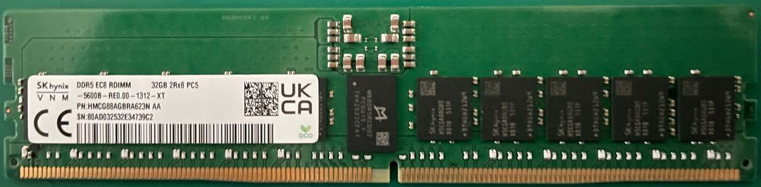 하이닉스 DDR5 32GB 5600 서버용메모리 2개 이미지