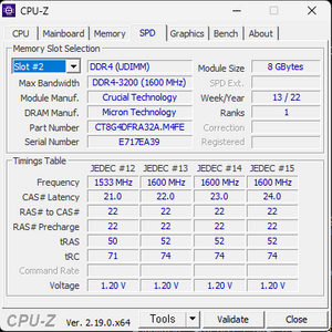 DDR4 8GB 메모리 2개 세트 이미지