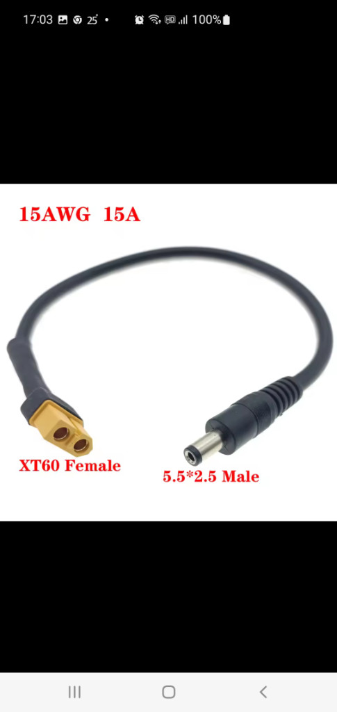 전기자전거 보조배터리 변환 XT60 DC 36v 48v 이미지